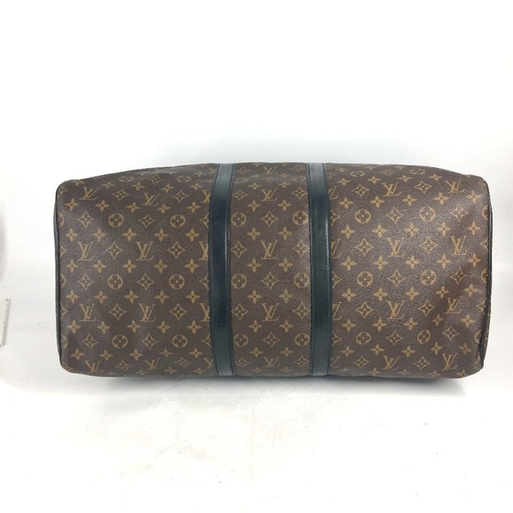 LOUIS VUITTON Black Monogram Keepall Bandouliere 55 Boston Bag - Picture 11 of 16